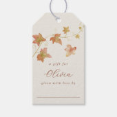Herfstbladeren Bruidsuitnodiging Display Douche Cadeaulabel (Voorkant)