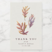 Herfstbladeren bruiloft bed wijn etiket (Enkel label)