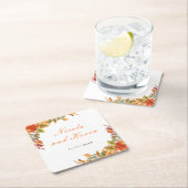 Herfstbladeren Bruiloft Bedankt Kartonnen Onderzetters (Insitu)