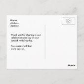 herfstbladeren bruiloft dank u Briefkaart (Achterkant)