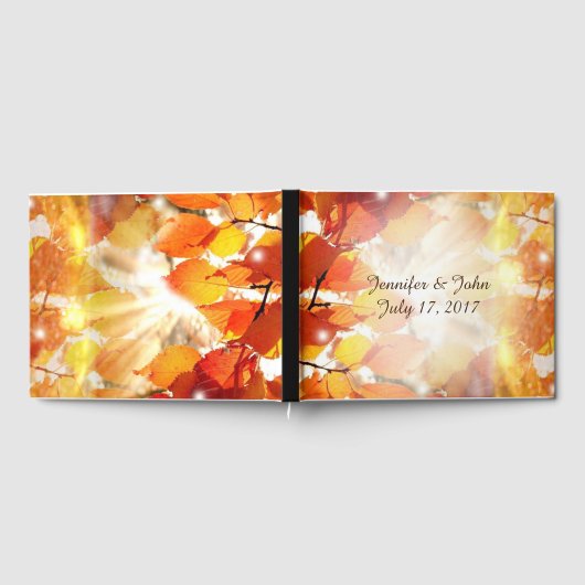 Herfstbladeren Bruiloft Gastenboek (Volledig)