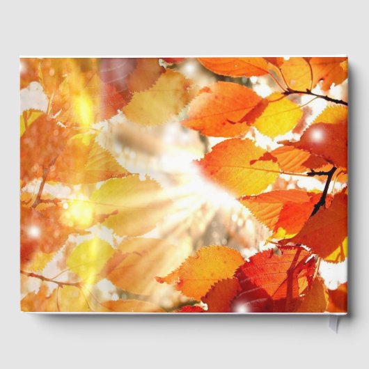 Herfstbladeren Bruiloft Gastenboek (Achterkant)