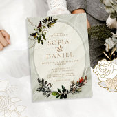 herfstbladeren bruiloft kaart