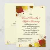 Herfstbladeren Bruiloft na-viering Kaart (Voorkant / Achterkant)