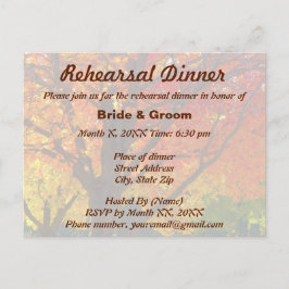 herfstbladeren bruiloft repetitie diner Briefkaart