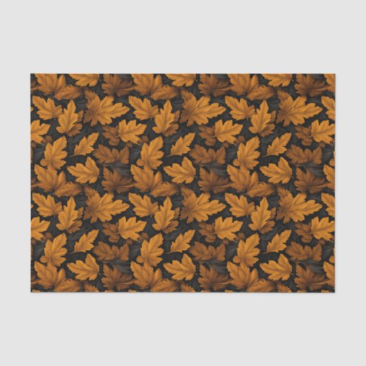 Herfstbladeren bruin en oranje blad tissuepapier (Voorkant)