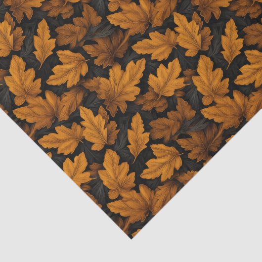 Herfstbladeren bruin en Sinaasappel bladeren Tissuepapier (Detail)