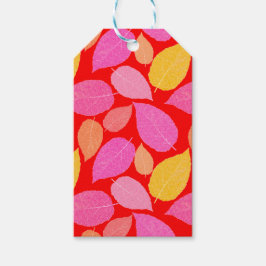 Herfstbladeren. Cadeaulabel