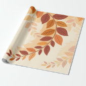 Herfstbladeren Cadeaupapier (Uitgerold)