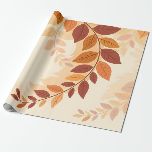 Herfstbladeren Cadeaupapier (Uitgerold)