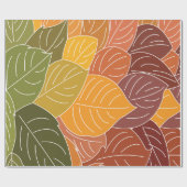 Herfstbladeren Cadeaupapier (Vlak)