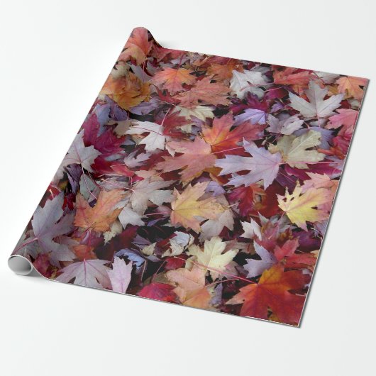 Herfstbladeren Cadeaupapier (Uitgerold)