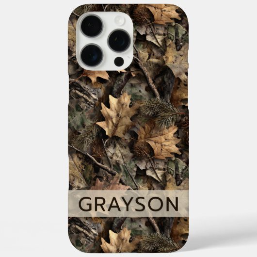Herfstbladeren Camouflage Gepersonaliseerd Case-Mate iPhone Case (Achterkant)