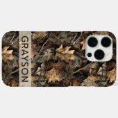 Herfstbladeren Camouflage Gepersonaliseerd Case-Mate iPhone Case (Achterkant (horizontaal))
