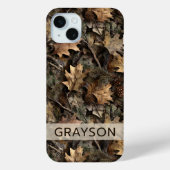 Herfstbladeren Camouflage Gepersonaliseerd Case-Mate iPhone Case (Achterkant)