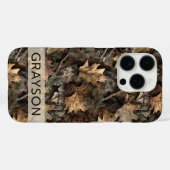 Herfstbladeren Camouflage Gepersonaliseerd Case-Mate iPhone Case (Achterkant (horizontaal))