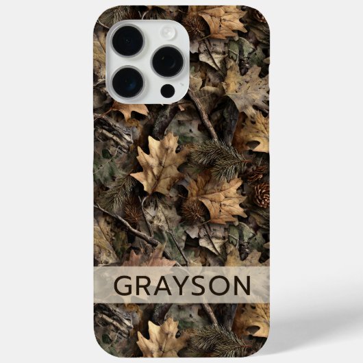 Herfstbladeren Camouflage Gepersonaliseerd Case-Mate iPhone Case (Achterkant)
