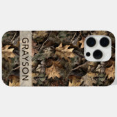 Herfstbladeren Camouflage Gepersonaliseerd Case-Mate iPhone Case (Achterkant (horizontaal))