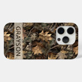 Herfstbladeren Camouflage Gepersonaliseerd Case-Mate iPhone Case (Achterkant (horizontaal))