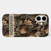 Herfstbladeren Camouflage Gepersonaliseerd Case-Mate iPhone Case (Achterkant (horizontaal))