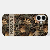 Herfstbladeren Camouflage Gepersonaliseerd Case-Mate iPhone Case (Achterkant (horizontaal))