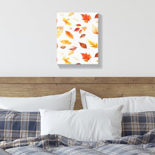 Herfstbladeren Canvas Afdruk (Insitu (Slaapkamer))