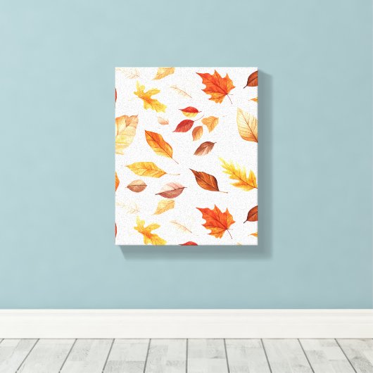 Herfstbladeren Canvas Afdruk (Insitu (Houten vloer))
