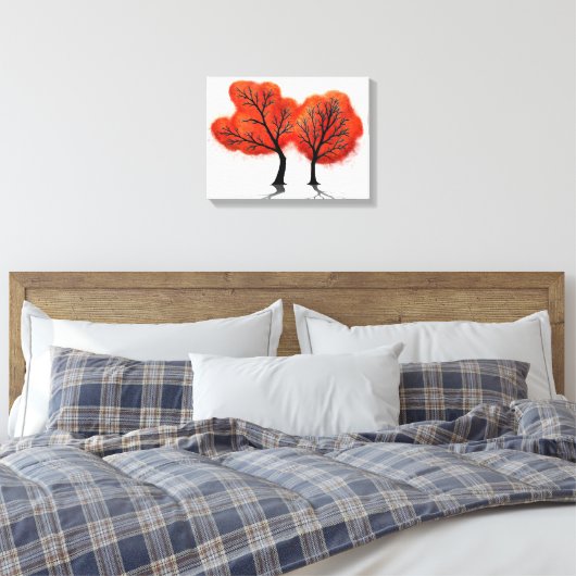 Herfstbladeren - Canvas Print (Insitu (Slaapkamer))