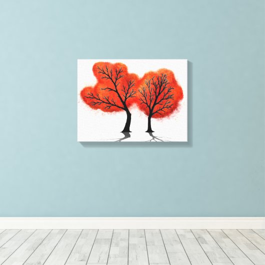 Herfstbladeren - Canvas Print (Insitu (Houten vloer))