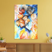 Herfstbladeren Canvas Print - Schilderij (Insitu (Woonkamer))