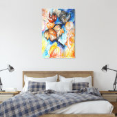 Herfstbladeren Canvas Print - Schilderij (Insitu (Slaapkamer))