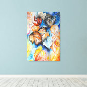 Herfstbladeren Canvas Print - Schilderij (Insitu (Houten vloer))