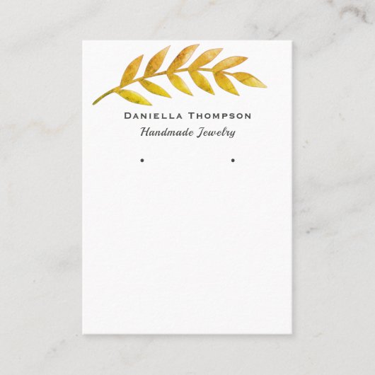 Herfstbladeren Chic Boetiek Sieraden Oorbellen Dis Visitekaartje (Voorkant)
