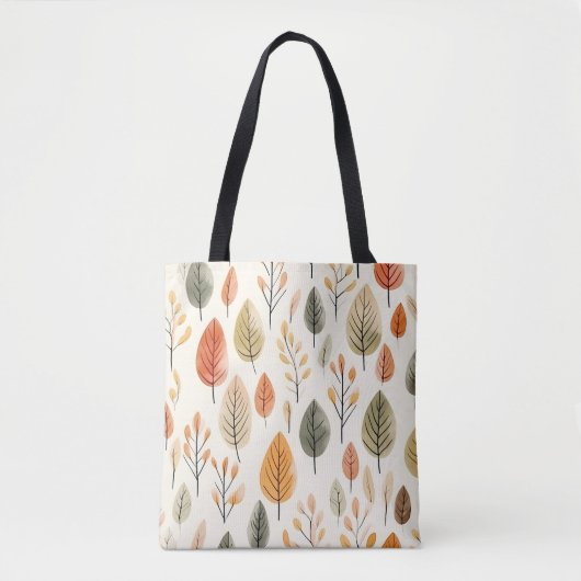Herfstbladeren Cottagecore Canvas tas (Voorkant)