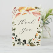 Herfstbladeren Dank je wel  Bedankkaart (Staand voorkant)