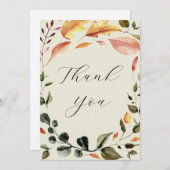 Herfstbladeren Dank je wel  Bedankkaart (Voorkant / Achterkant)