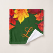 Herfstbladeren Dankbare Pompoenen Bad Handdoek (Wasdoekje)