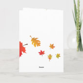 Herfstbladeren Dankzegging Wenskaart Kaart (Achterkant)