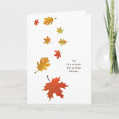 Herfstbladeren Dankzegging Wenskaart Kaart (Voorkant)
