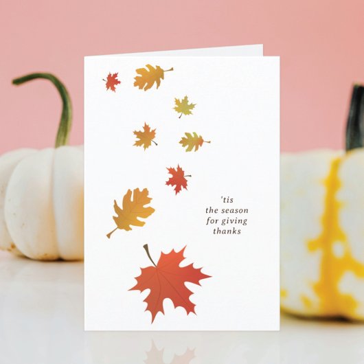 Herfstbladeren Dankzegging Wenskaart Kaart