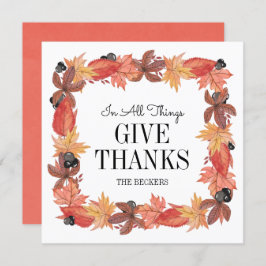 Herfstbladeren Dankzegingskaart Kaart