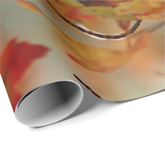 Herfstbladeren dansen cadeaupapier (Rol Hoek)