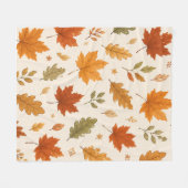 Herfstbladeren Dekbed Fleece Deken (Voorkant (Horizontaal))