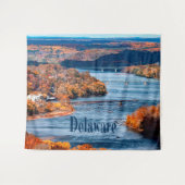 Herfstbladeren Delaware rivier Wandkleed (Voorkant (horizontaal))