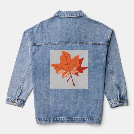 HERFSTBLADEREN DENIM JACKET (Achterkant)
