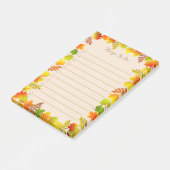 Herfstbladeren Dingen om te doen Gelinieerde Post- Post-it® Notes (Schuin)