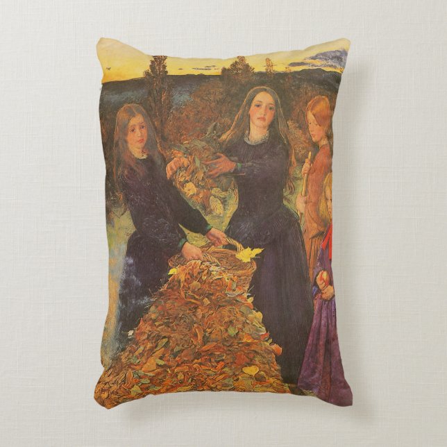 Herfstbladeren door Sir John Everett Millais Accent Kussen (Voorkant(Verticaal))