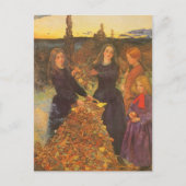 Herfstbladeren door Sir John Everett Millais Briefkaart (Voorkant)