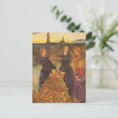 Herfstbladeren door Sir John Everett Millais Briefkaart (Staand voorkant)