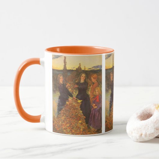 Herfstbladeren door Sir John Everett Millais Mok (Met donut)